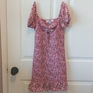 Pink Floral Mini Dress Size Small NWOT